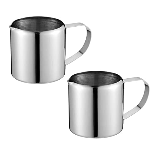 HomeDecTime 2 Stück 1 Unze Edelstahl Espresso Milch Aufschäumen Krug Krug Kaffeetasse von HomeDecTime