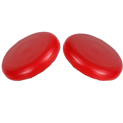 HomeDecTime 2 Stück Hocker Bezug PU-Leder Hockerbezug rund für Rollhocker Arbeitshocker Hocker - rot von HomeDecTime