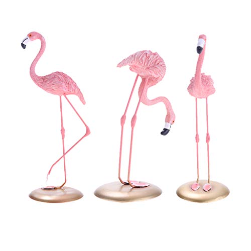 HomeDecTime 3er Set Flamingo Dekofigur Gartenfigur Garten Sommer Frühling Dekoration von HomeDecTime