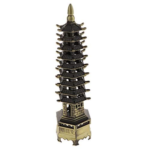 HomeDecTime Antike Chinesische Buddhismus Tempel WenChang Turm Statue - Bronze 13 cm von HomeDecTime