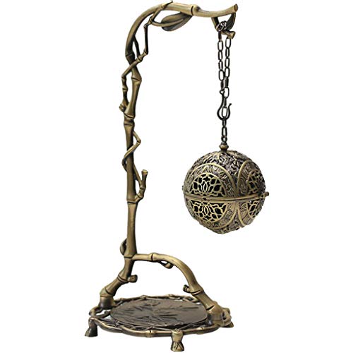 HomeDecTime Aromatherapie Weihrauchbrenner Räucherstövchen mit Ständer für Weihrauch oder Räucherkegel - Bronze von HomeDecTime