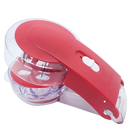 HomeDecTime Kirschentkerner Oliven Entsteiner Jujube Entkerner Erdbeeren Fruchtentkerner Rot Kunststoff von HomeDecTime