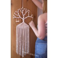Makramee Traumfänger „Lebensbaum" | 25 cm - Boho Wandbehang & Türdeko Geschenk Zur Taufe Oder Geburt von HomeDecoFactory