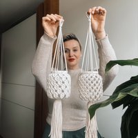 Midi Version Von Eve & Tia - Makramee Ampel Mit Windlicht I Hängeampel + Glas von HomeDecoFactory