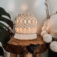 Vase Boho Makramee Windlichter Laterne Deko Windlicht Im Bohostil Mit Glas von HomeDecoFactory