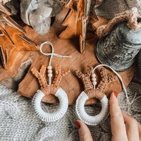 Weihnachtsdeko 2-Er Set/Weihnachtsbaumschmuck Rentier I Christmas Deco von HomeDecoFactory