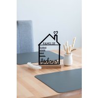 Familienschild Personalisiert Haus Mit Namen Weihnachtsgeschenk Einzugsgeschenk Familiengeschenk Eingangsbereich Deko Aufsteller von HomeDecoLove