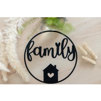 Fensterdeko Zum Hängen Fensterhänger Family Fensterkranz 3D Weihnachtsgeschenk Türschild Familie Geschenk Geburtstag Hochzeit Einweihung von HomeDecoLove