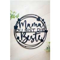 Muttertagsgeschenk Geburtstagsgeschenk Mama Geschenk Papa Vatertagsgeschenk Dekoring Schwarz Mit Herzen Türdeko Fensterkranz Herz von HomeDecoLove
