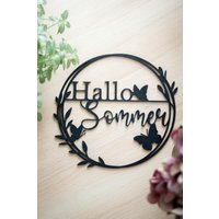 Türkranz Sommer Fensterdeko Zum Hängen Kranz Hinstellen Türdeko Eingangsbereich Sommerdeko Geburtstag Geschenkidee Fensterkranz von HomeDecoLove