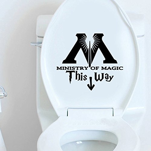 Ministry of Magic This Way, Vinyl, Motiv "Harry Potter" Aufkleber Wandtattoo, Wandsticker Home In Höhe 25 cm von HomeDecor69