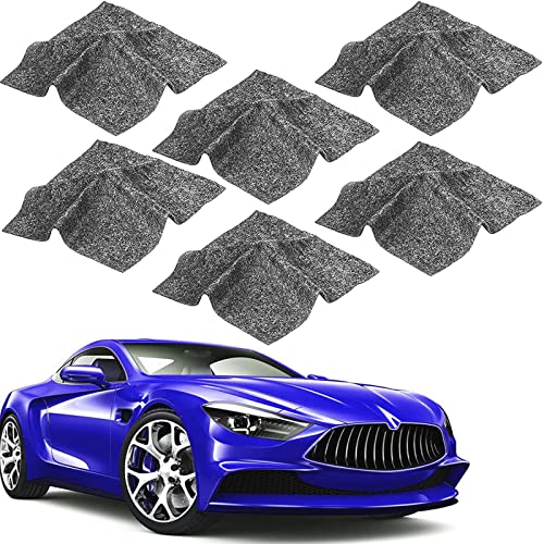 6 Stück Nano Sparkle Tuch,Auto Kratzer Entfernen,Autokratzer,Multi Purpose Kratzer Reparatur Tuch,Nano Magic Tuch Mehrzweck Car Scratch Remover für Reparatur von leichten Kratzfarben,Lackpflege von HomeDejavu