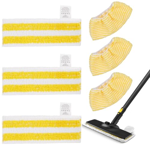 HomeDejavu 6pc Dampfreiniger Mikrofaser Ersatztücher Set,für Kärcher Easyfix SC1 SC2 SC3 SC4 SC5 Dampfreiniger Zubehör Bodendüse Tücher von HomeDejavu