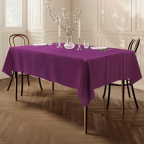 Qualitäts Tischdecke Textil Eckig 150 x 250 cm, Farbe wählbar Aubergine von Home Direct