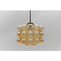 1 Of 2 Large Amber Bubble Glass Ceiling Lamp By Helena Tynell For Limburg, Germany 1960S von HomeDorado