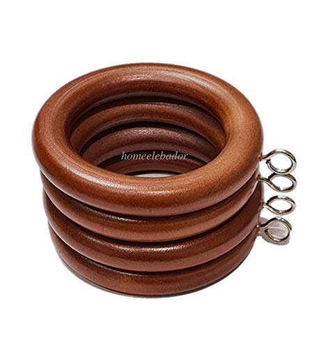 HomeElabador®Häkelketten aus 38-mm-Holz mit farbigen Enden (weiß, 6) von HomeElabador