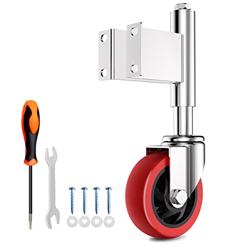 HomeGoGo Federbelastete Torrollen 125 mm Robustes Hardware Stahltüren bis zu 200 kg tragen für den Einsatz auf dem Bauernhof, im Anwesen und zu Hause Rot von HomeGoGo