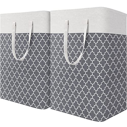 HomeHacks Wäschekorb, Kleeblatt, Grau, 2er-Pack von HomeHacks