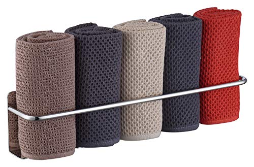HomeHeng Gästehandtuchhalter,40cm Handtuchhalter Selbstklebend, Badezimmer Handtuchregal Ohne Bohren, Gästehandtuchhalter Edelstahl Chrom,T01-HC von HomeHeng