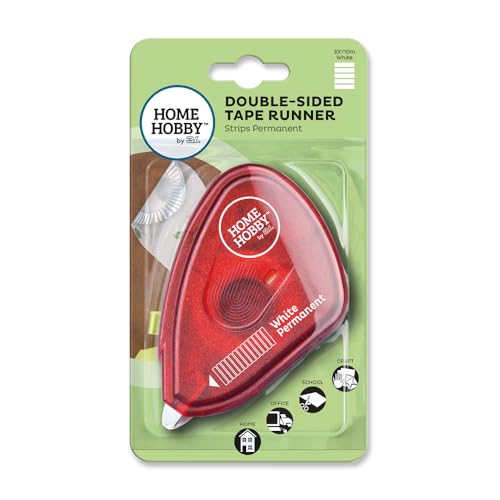 HomeHobby by 3L 01948 Double-Sided Tape, Non-refillable Strips, Permanent 10m/33' HomeHobby Runner Dots-Repositionable, Clear, 10/33' von HomeHobby by 3L