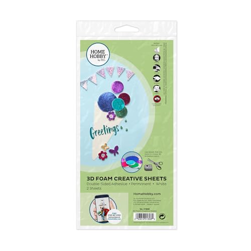 HomeHobby by 3L 01898 3D Foam Creative Sheets, White, Einheitsgröße von HomeHobby by 3L