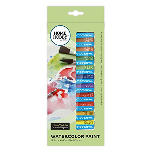 HomeHobby by 3L 14010, Kunstzubehör Aquarellfarben (12pcs), Multiple, 12 ml/0.4 oz (12 Pcs) von HomeHobby by 3L