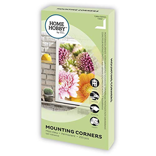 HomeHobby by 3L 01731, Maxi View Scraobbok Adhesives-Mounting Corners, Clear, 32mm (250 pcs) von HomeHobby by 3L