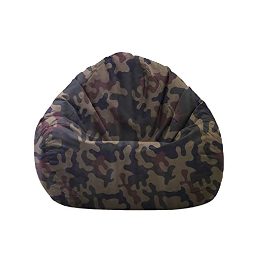 HomeIdeal - Sitzsack XXL Bodenkissen für Erwachsene & Kinder - Geeignet für Gaming oder Entspannen - Indoor wie Outdoor da er Wasserfest ist - mit EPS Perlen, Farbe:Camouflage, Größe:XXL von HomeIdeal