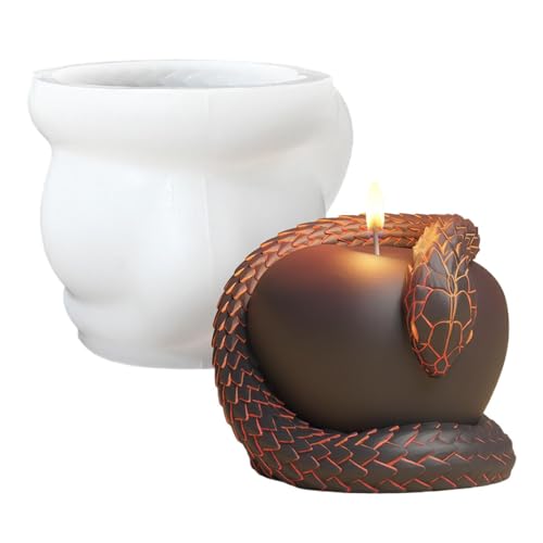 HomeJoySet 3D Schlangenwickelfrucht-Kerzen-Silikonform - Gießform Aus Kunstharz For Aromatherapie Und Wachsherstellung von HomeJoySet