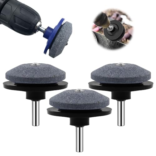 HomeJoySet Neueste Rasenmäher-Klingenschärfer-Sets 2025 – Universell for Jede Motor-/Handbohrmaschine, 3-teilig (blau)(Red 3PCS) von HomeJoySet