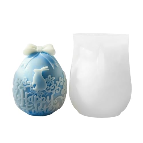 HomeJoySet Ostereier-Kerzenform – Hasenei-Silikonform For Harz, Seife Und Aromatherapie-Kerzen-Dekor(J-5202) von HomeJoySet