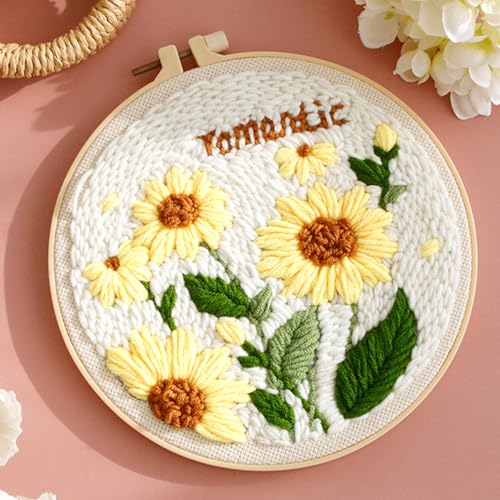 HomeJoySet Punch Stitch Kit Mit Ständer – Healing Weave, Anfängerfreundlich, Enthält Muster (Design-K)(Design-B) von HomeJoySet