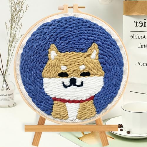 HomeJoySet Punch Stitch Kit Mit Ständer – Healing Weave, Anfängerfreundlich, Enthält Muster (Design-K)(Design-H) von HomeJoySet