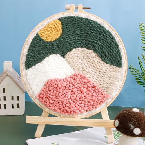 HomeJoySet Punch Stitch Kit Mit Ständer – Healing Weave, Anfängerfreundlich, Enthält Muster (Design-K)(Design-J) von HomeJoySet
