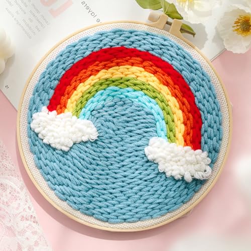 HomeJoySet Punch Stitch Kit Mit Ständer – Healing Weave, Anfängerfreundlich, Enthält Muster (Design-K)(Design-L) von HomeJoySet