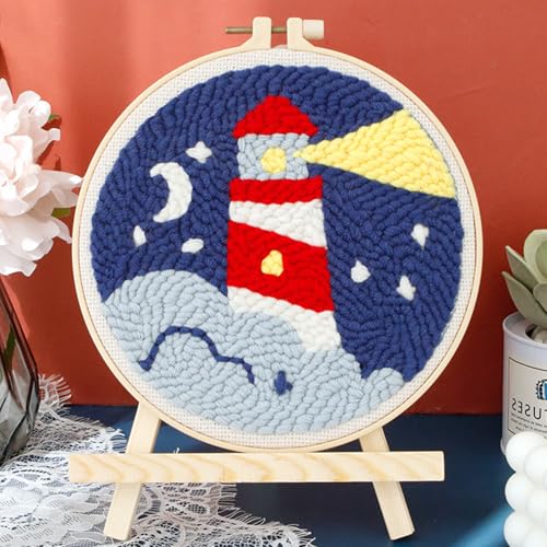 HomeJoySet Punch Stitch Kit Mit Ständer – Healing Weave, Anfängerfreundlich, Enthält Muster (Design-K)(Design-M) von HomeJoySet