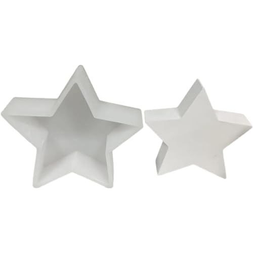 HomeJoySet Silikon-Bastelformen, Sternförmige Ornamentformen – Handgemachte Tonform For DIY-Projekte(L) von HomeJoySet