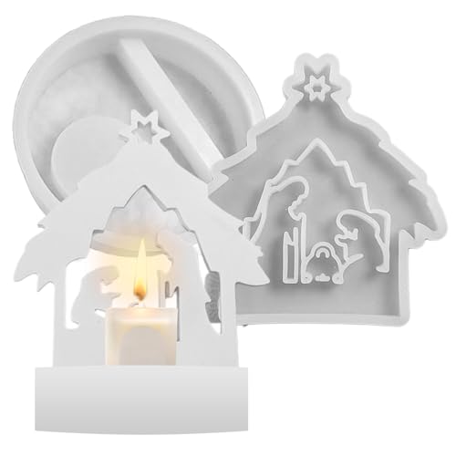 HomeJoySet Silikonform For Die Weihnachtskrippe – Kerzenhalter Aus Kunstharz Mit Der Familie Des Jesuskindes, Skulpturenform For Weihnachtsdekoration Und Jesusfiguren HomeJoySet Silikonform For Die Weihnachtskrippe – Kerzenhalter Aus Kunstharz Mit Der Familie Des Jesuskindes, Skulpturenform For Weihnachtsdekoration Und Jesusfiguren von HomeJoySet