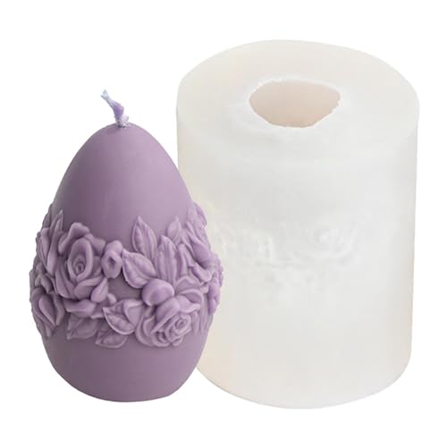 HomeJoySet Silikonformen For Ostereier – 3D-geprägtes Blumendesign For Die Kerzenherstellung, Seifenherstellung, Harz- Und Tonhandwerk von HomeJoySet