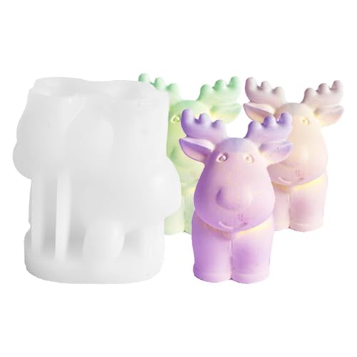HomeJoySet Weihnachts-Elch-Hirsch-Silikonform – Kerzen-, Seifen- Und Harzform For Party-Dekorationen Zu Hause von HomeJoySet