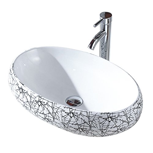 HomeLava Badezimmer-Waschbecken Weiß Keramikbecken Set (Wasserhahn nicht im Lieferumfang enthalten), weiß von HomeLava