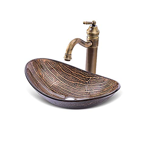 HomeLava Design Waschbecken Aufsatzwaschbecken Waschtisch aus Gehärtetes Glas für Gäste WC inkl. Ablaufgarnitur und Wasserhahn Bad 42cm HomeLava Design Waschbecken Aufsatzwaschbecken Waschtisch aus Gehärtetes Glas für Gäste WC inkl. Ablaufgarnitur und Wasserhahn Bad 42cm von HomeLava