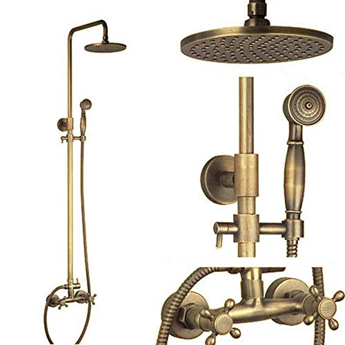 HomeLava Duscharmatur Antik Messing Duschset Duschsystem mit 8 Zoll Duschkopf und Handbrause für Badezimmer HomeLava Duscharmatur Antik Messing Duschset Duschsystem mit 8 Zoll Duschkopf und Handbrause für Badezimmer von HomeLava