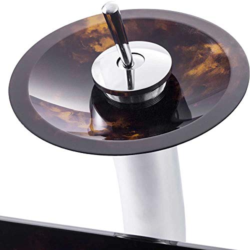 HomeLava Glas für Wasserfall Armatur (ohne Waschbecken und Wasserhahn) von HomeLava