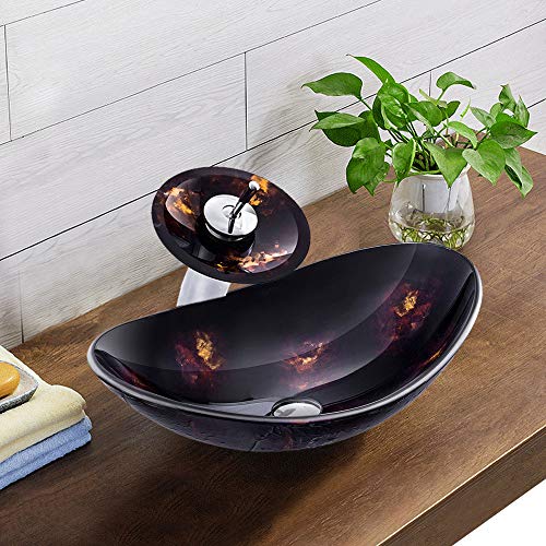 HomeLava Mini Waschbecken Aufsatzwaschbecken Waschtisch 42cm aus Gehärtetes Glas Aufsatzbecken Aufsatzwaschbecken Waschschale Spülbecken Becken inkl. Ablaufgarnitur HomeLava Mini Waschbecken Aufsatzwaschbecken Waschtisch 42cm aus Gehärtetes Glas Aufsatzbecken Aufsatzwaschbecken Waschschale Spülbecken Becken inkl. Ablaufgarnitur von HomeLava