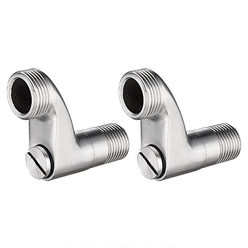 HomeLava S-Anschluss Satz Exzenter 40mm Edelstahl Wandarmaturen Adapter 1/2 x 3/4 Zoll mit Absperrventil und Rosette, 2 Stück von HomeLava