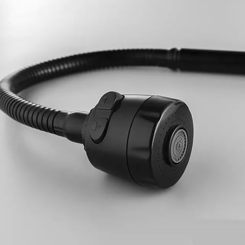 HomeLava Wasserhahn Ersatz Brausekopf Küchenbrause Ersatzteil Wasser sparen Bubbler Anti Splash ABS Spritzwasserhahn Sprinklerkopf Schwarz Matt von HomeLava