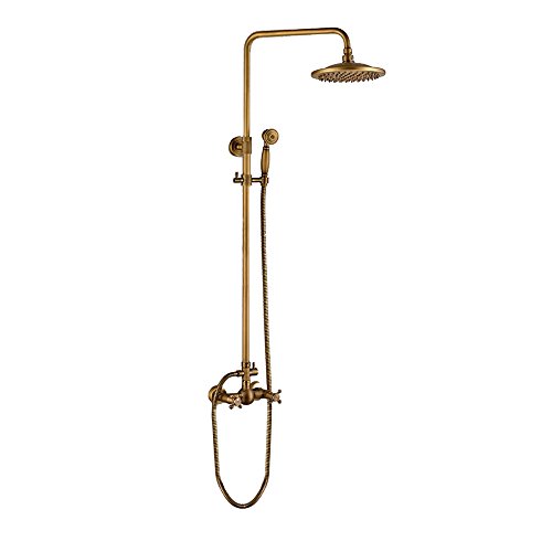 Homelava Antik Messing Dusche Wasserhahn mit 20,3 cm Duschkopf + Handbrause Homelava Antik Messing Dusche Wasserhahn mit 20,3 cm Duschkopf + Handbrause von HomeLava