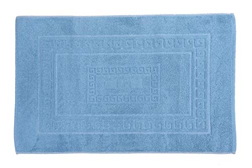 HomeLife Badezimmerteppich Azurblau, 45X60 - Badematte saugstark - Maschinenwaschbarer Badteppich - Badvorleger & Duschvorleger mit italienischem Flair - Teppich für ein schönes Badezimmer - Badematte von HomeLife