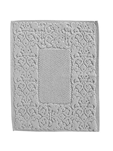 HomeLife Bunte,waschbare,hochwertige,rechteckige Badematte aus Baumwolle,klassischer und eleganter Duschkopf Einfache Farbe 60X90 Grau von HomeLife